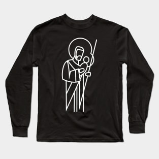 Saint Joseph digital minimal illustration Long Sleeve T-Shirt